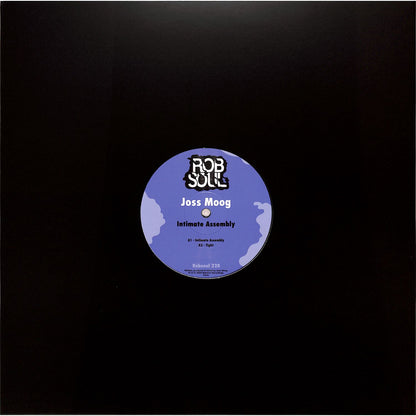 JOSS MOOG vinyl record titled Intimate Assembly by Syncrophone, featuring the album cover art with abstract design and text.