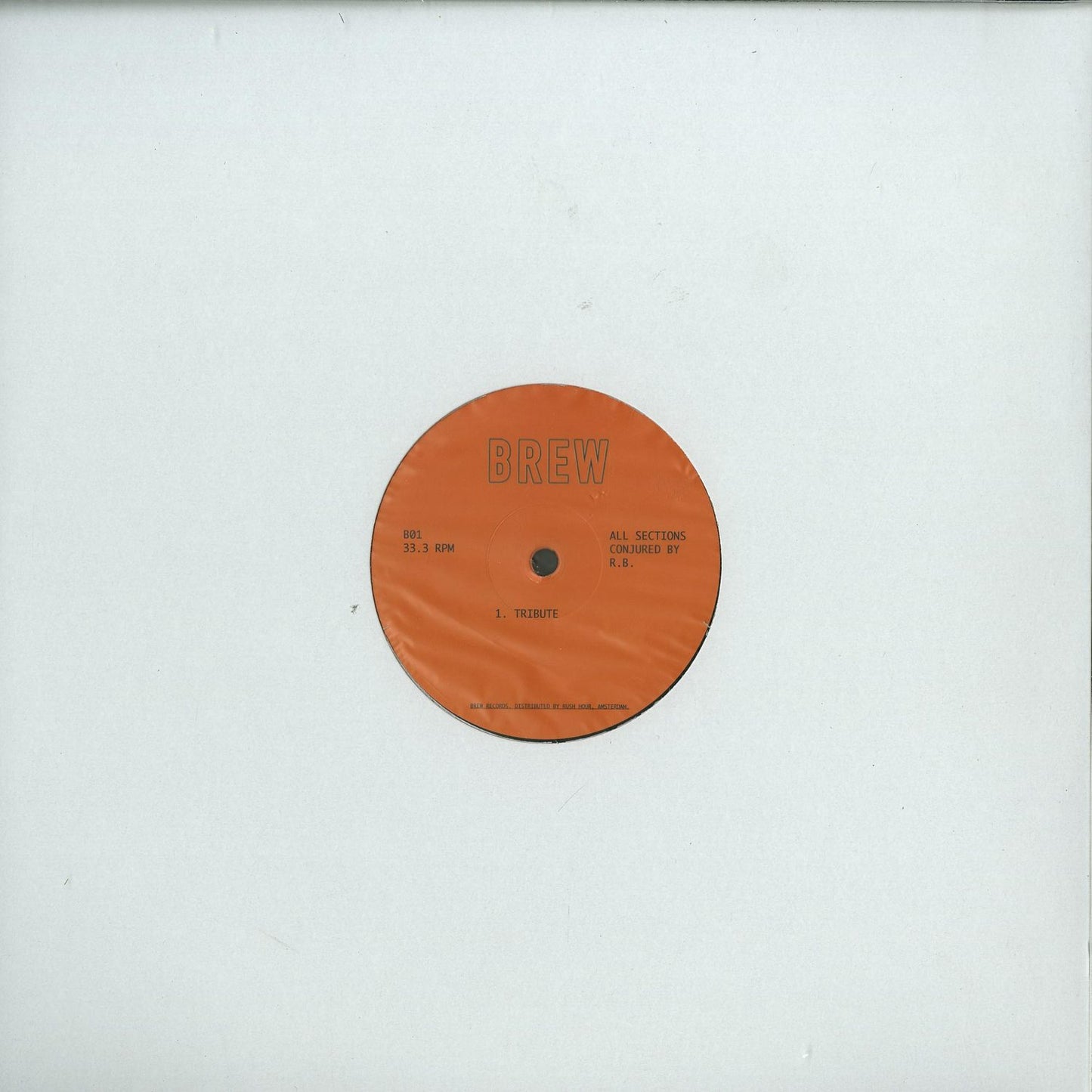 Second Hand vinyl record B01 by R.B., front view showing album cover artwork and black vinyl disc.