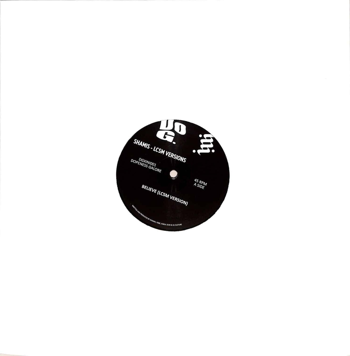 Decks Shamis LCSM vinyl record from the Likwid Continual Space Motion series, showing the front cover with abstract space-themed artwork.