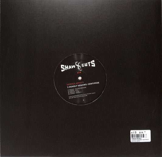 Vinyl record of "5 Deadly Venoms: Centipede" by NOTHUS, FARRON, SERENACE, LAZARUS from DBH label, featuring colorful cover art.