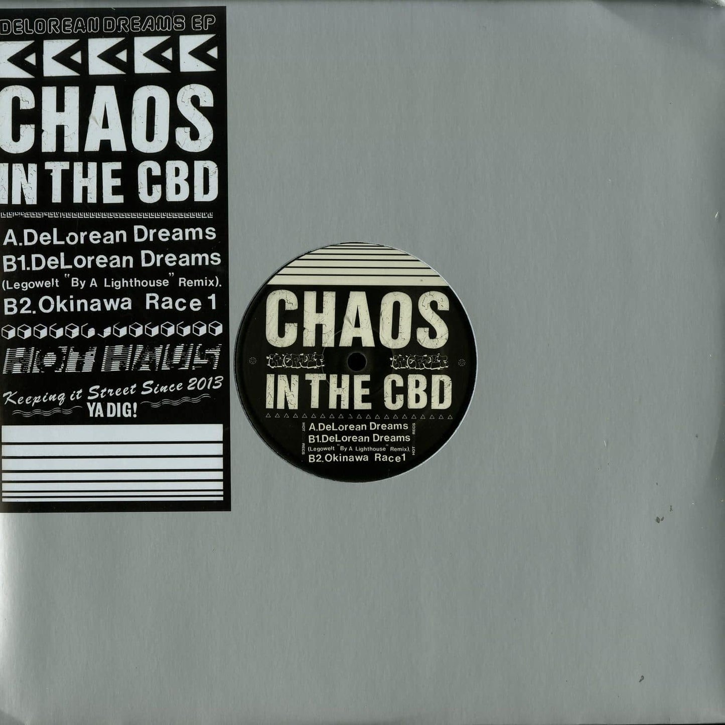 Second Hand vinyl record of Chaos in the CBD's Legowelt Dreams with colorful album cover art featuring a surreal, dreamlike scene.