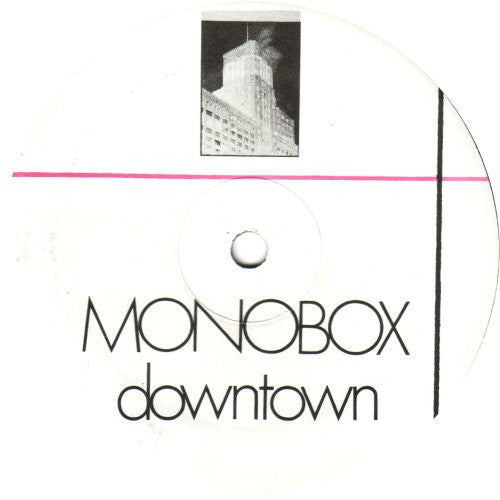 Second Hand MONOBOX Downtown vinyl record with colorful album cover art, showing the front design and label details.