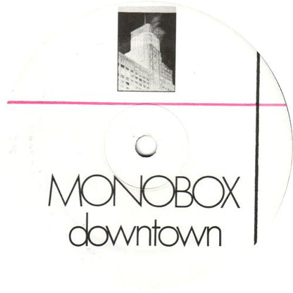 Second Hand MONOBOX Downtown vinyl record with colorful album cover art, showing the front design and label details.