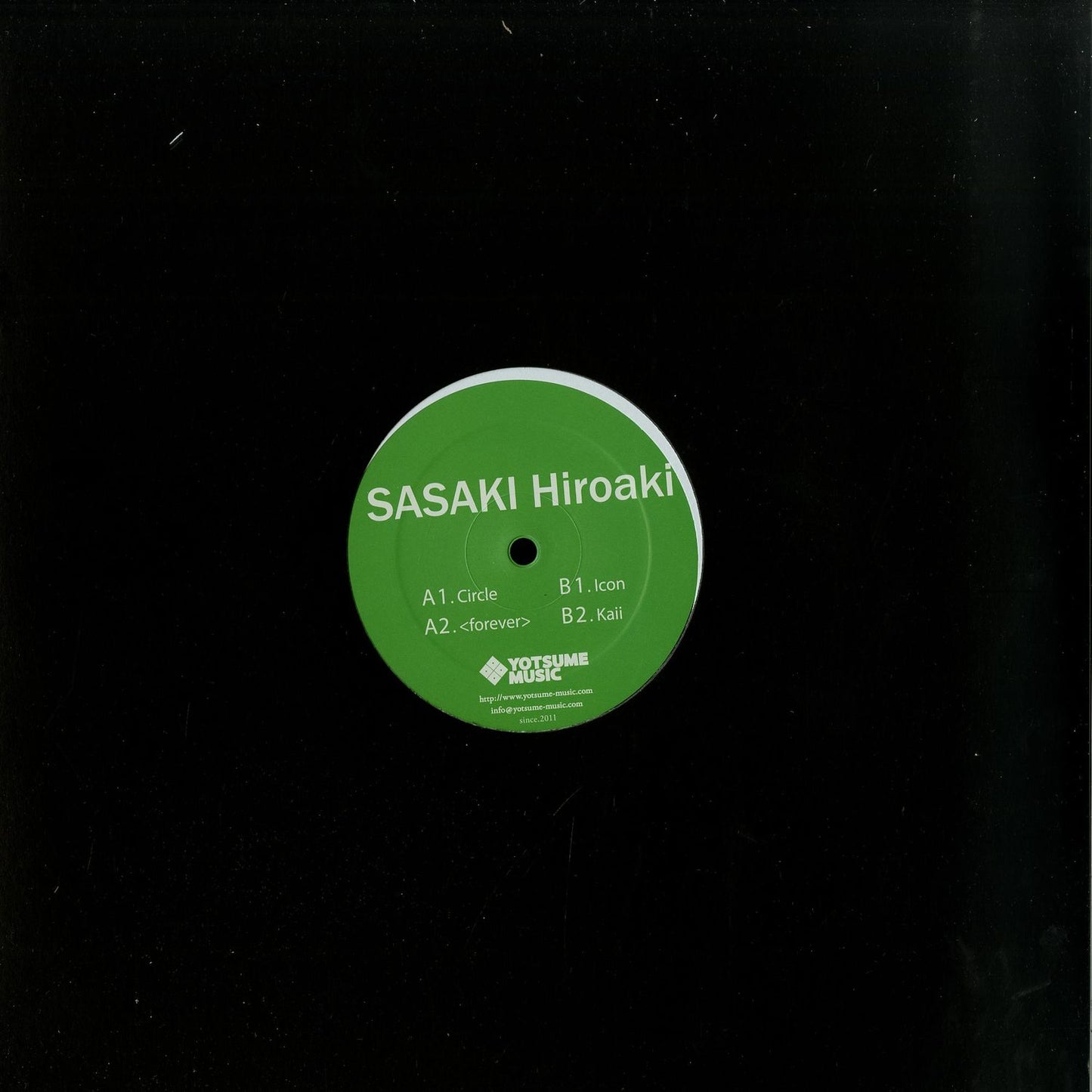 Second Hand SASAKI HIROAKI ICON EP vinyl record with colorful album art and black record label visible.