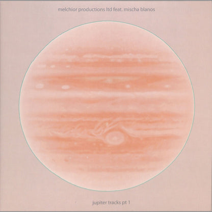 Yoyaku vinyl record "Jupiter Tracks Pt 1" by Mischa Blanos, featuring abstract artwork on the front cover.