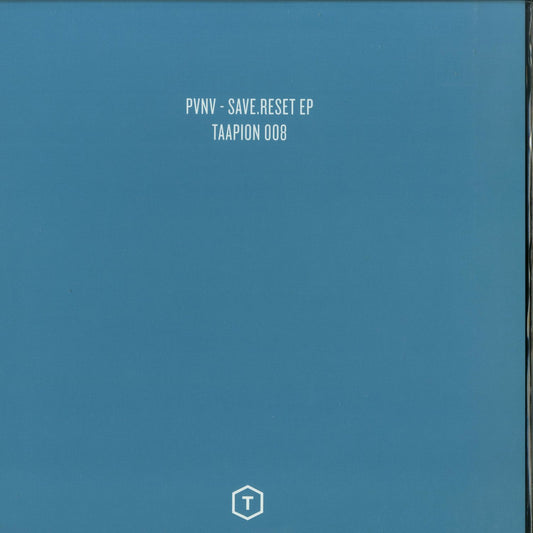 Second Hand PVNV SAVE.RESET EP vinyl record with colorful abstract cover art, front view showing the album design.