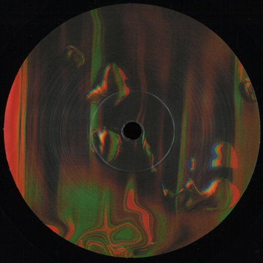 Space Cadets ASAN – GO NUCLEAR vinyl record with colorful abstract cover art, front view showing the record's design.
