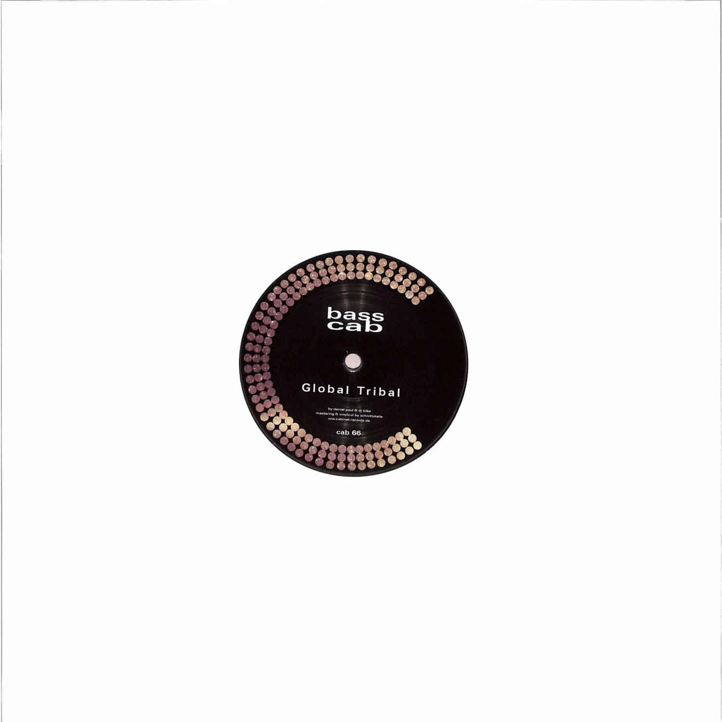 Decks BASS CAB – GLOBAL TRIBAL vinyl record with tribal-inspired artwork on the front cover.