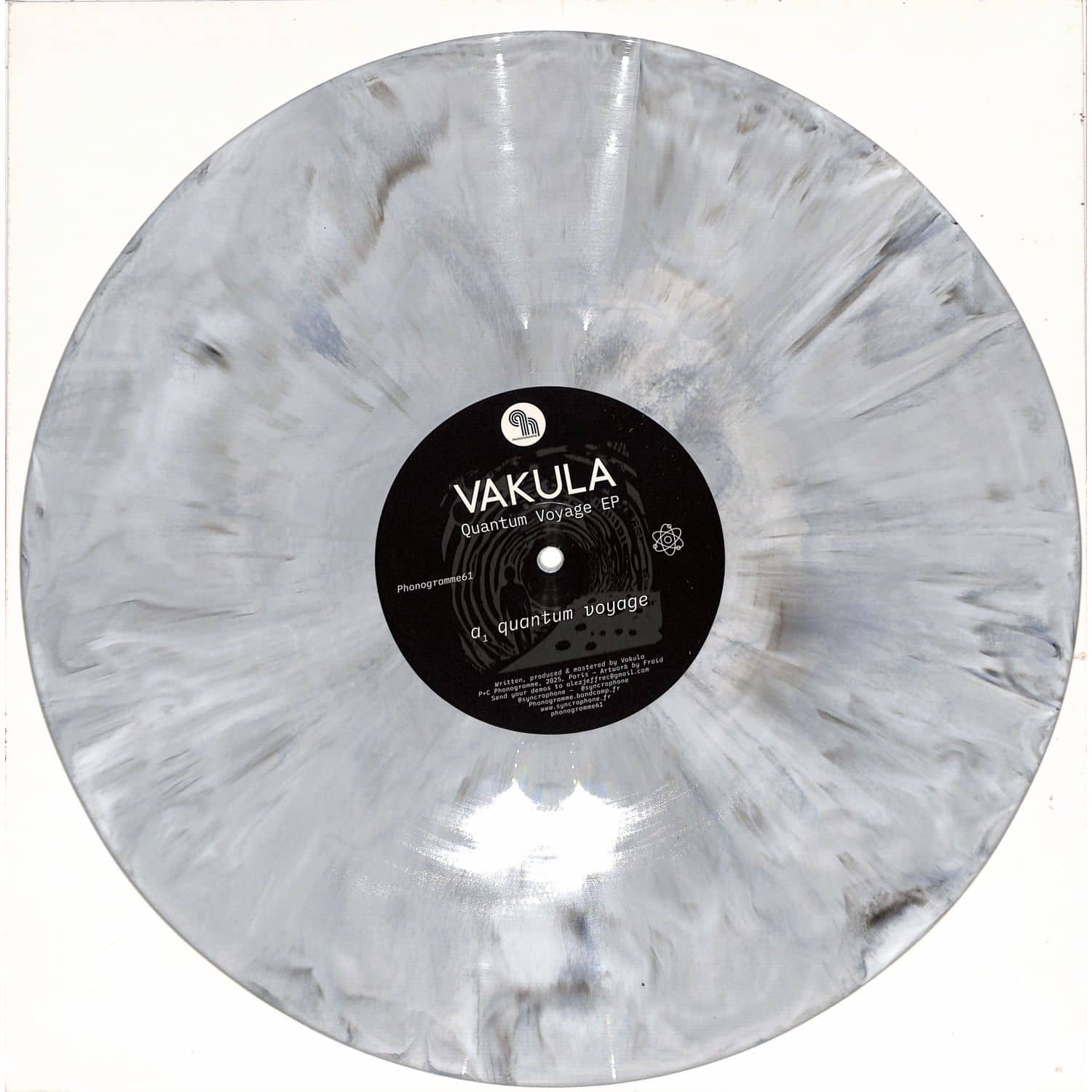 VAKULA Quantum Voyage EP vinyl record by Syncrophone, showing the front cover with abstract artwork and album title.