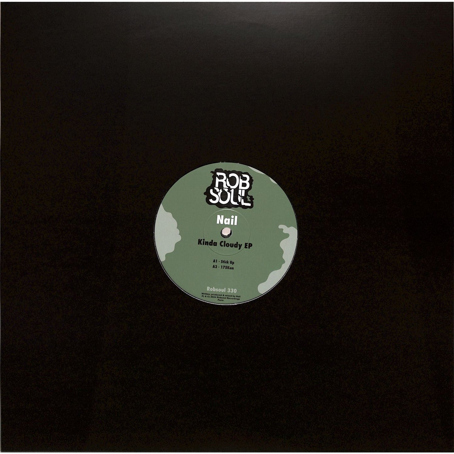 Syncrophone vinyl record NAIL – Kinda Cloudy EP with colorful abstract album art on the front.