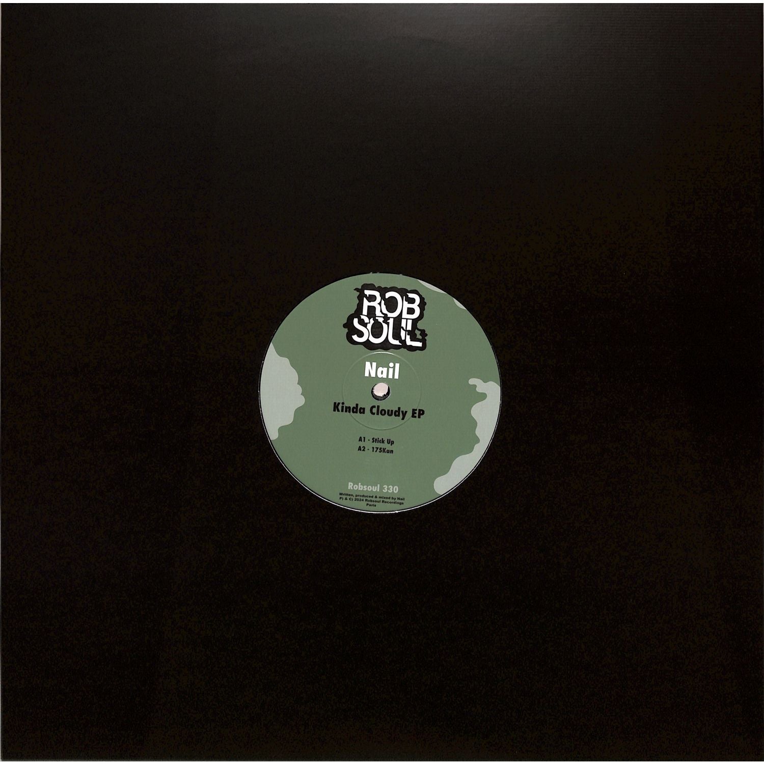 Syncrophone vinyl record NAIL – Kinda Cloudy EP with colorful abstract album art on the front.