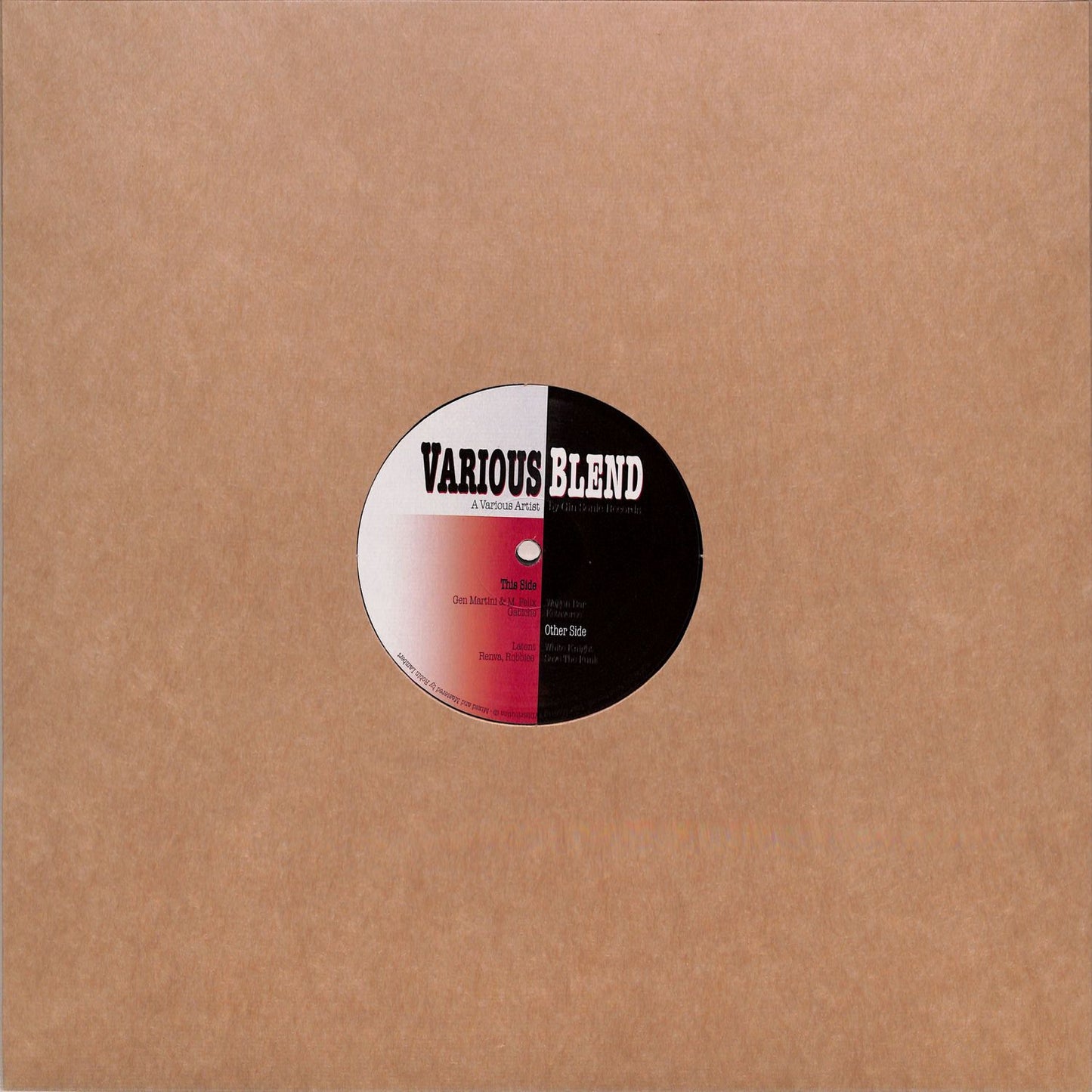 Yoyaku vinyl record featuring a colorful abstract album cover for GEN MARTINI & M. FELIX, GABICHE, LATENT, RENVA, ROBBIEE – Various Blend
