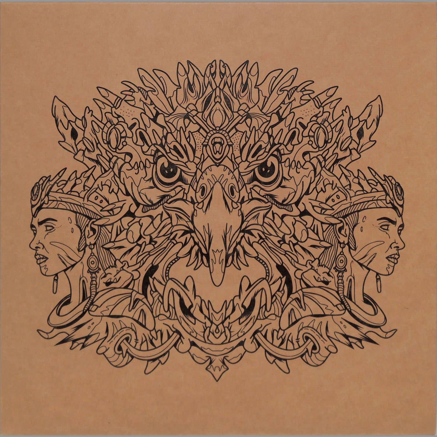 Vinyl record "Behind the Glass / On the Swing" by Mihai Popoviciu and Markus Homm, featuring album cover art with abstract imagery.