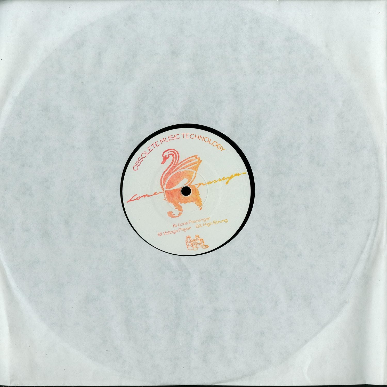 Second Hand vinyl record of "Lone Passenger" by Obsolete Music Technology, showing the front cover artwork.