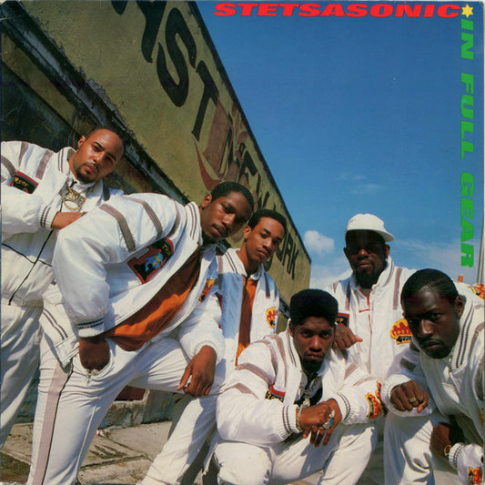 Second Hand Stetsasonic In Full Gear vinyl record with colorful album cover art, featuring the hip-hop group's artwork.