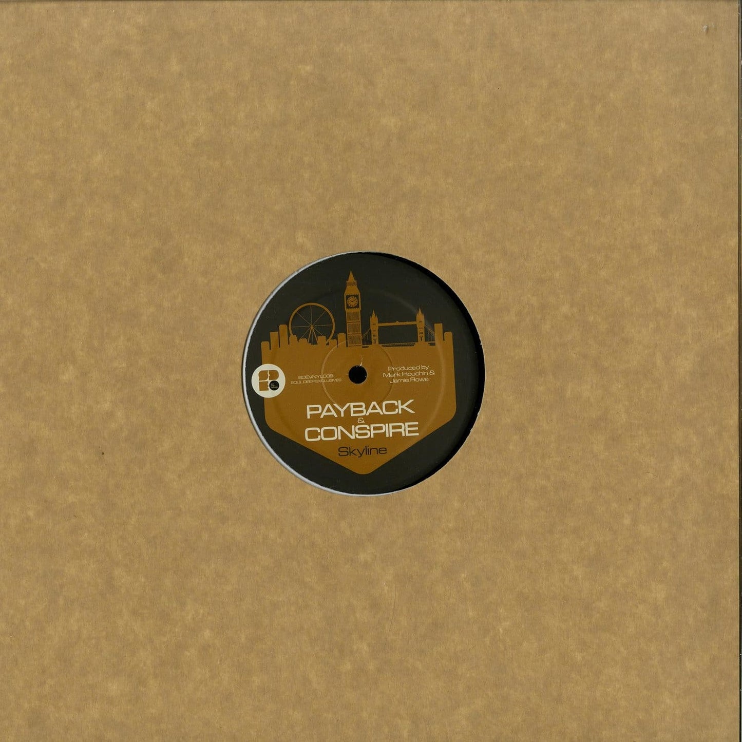 Triple Vision vinyl record of PAYBACK & CONSPIRE / MSDOS & SUBSID – SKYLINE / MALIBU, front cover art of the album.