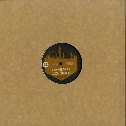 Triple Vision vinyl record of PAYBACK & CONSPIRE / MSDOS & SUBSID – SKYLINE / MALIBU, front cover art of the album.