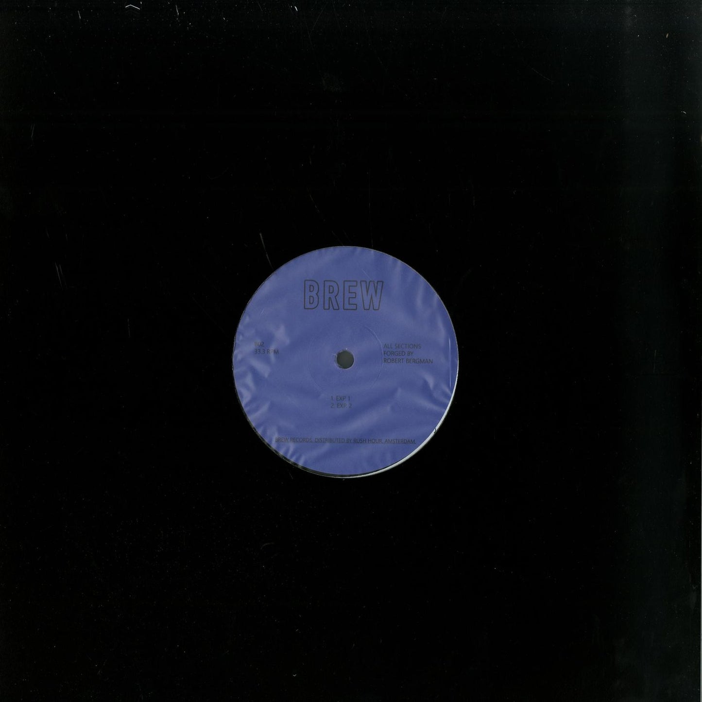 Second Hand vinyl record "ROBERT BERGMAN – B02" with colorful cover art, front view of the album displayed on a plain background.