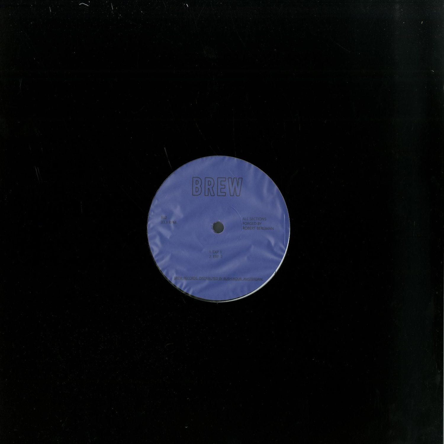 Second Hand vinyl record "ROBERT BERGMAN – B02" with colorful cover art, front view of the album displayed on a plain background.