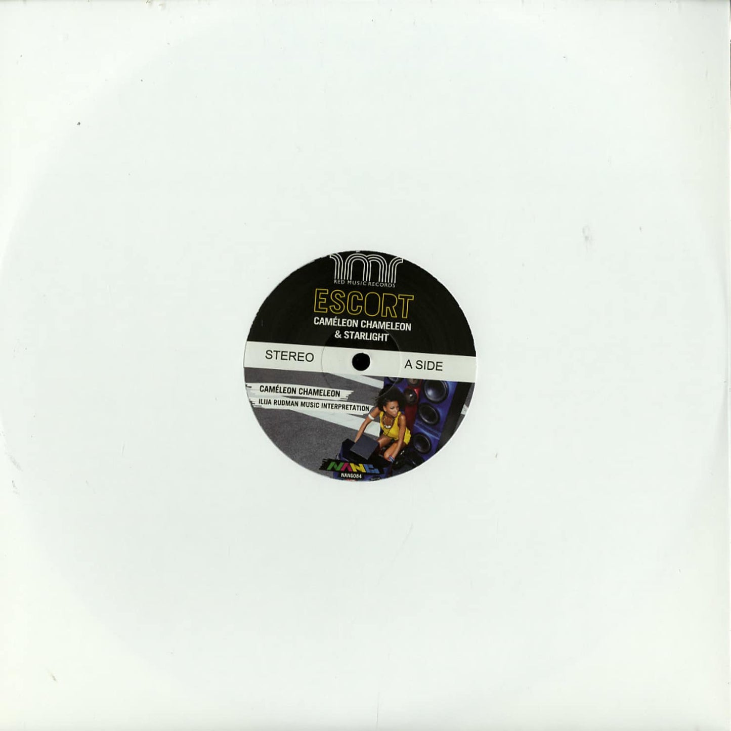 Decks vinyl record featuring ESCORT, Ilija Rudman, Max Essa with Chameleon & Starlight remixes, shown in a close-up of the record cover.