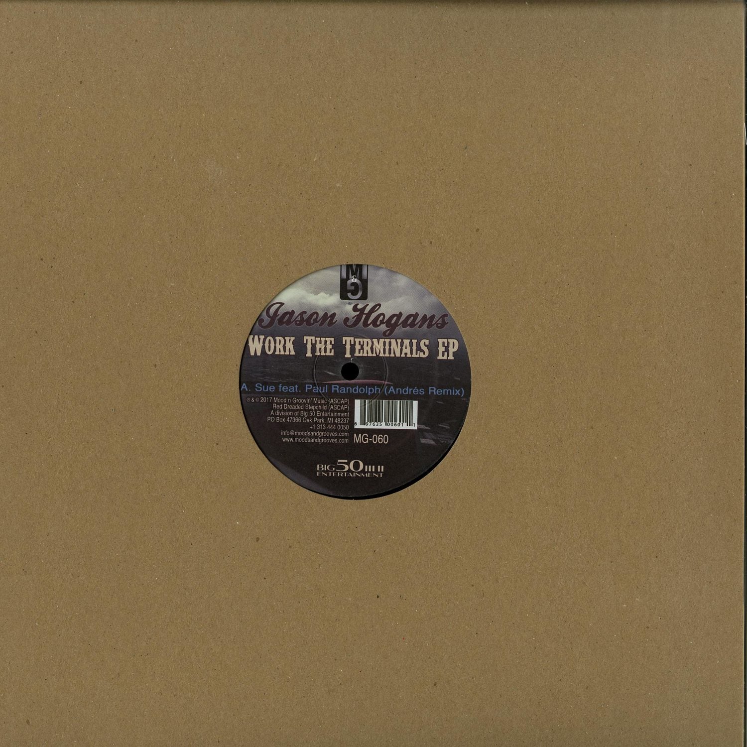 Decks vinyl record "Work the Terminals" by Jason Hogans, Andrés, and Paul Randolph, featuring colorful abstract artwork on the front cover.