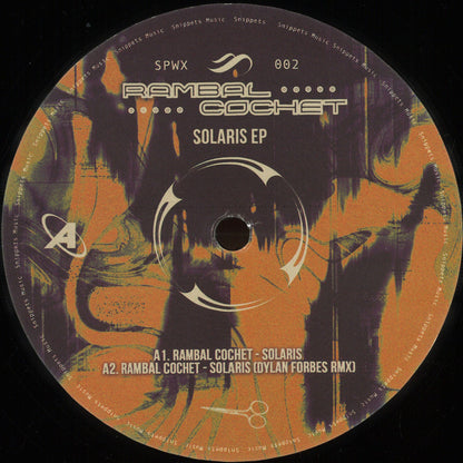 Vinyl Future RamBal Cochet Dylan Forbes Solaris EP vinyl record with colorful abstract cover art and label details.