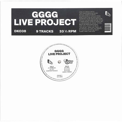Yoyaku vinyl record titled "ANNA Z, GGGG, KOSH – LIVE PROJECT" with colorful abstract cover art.