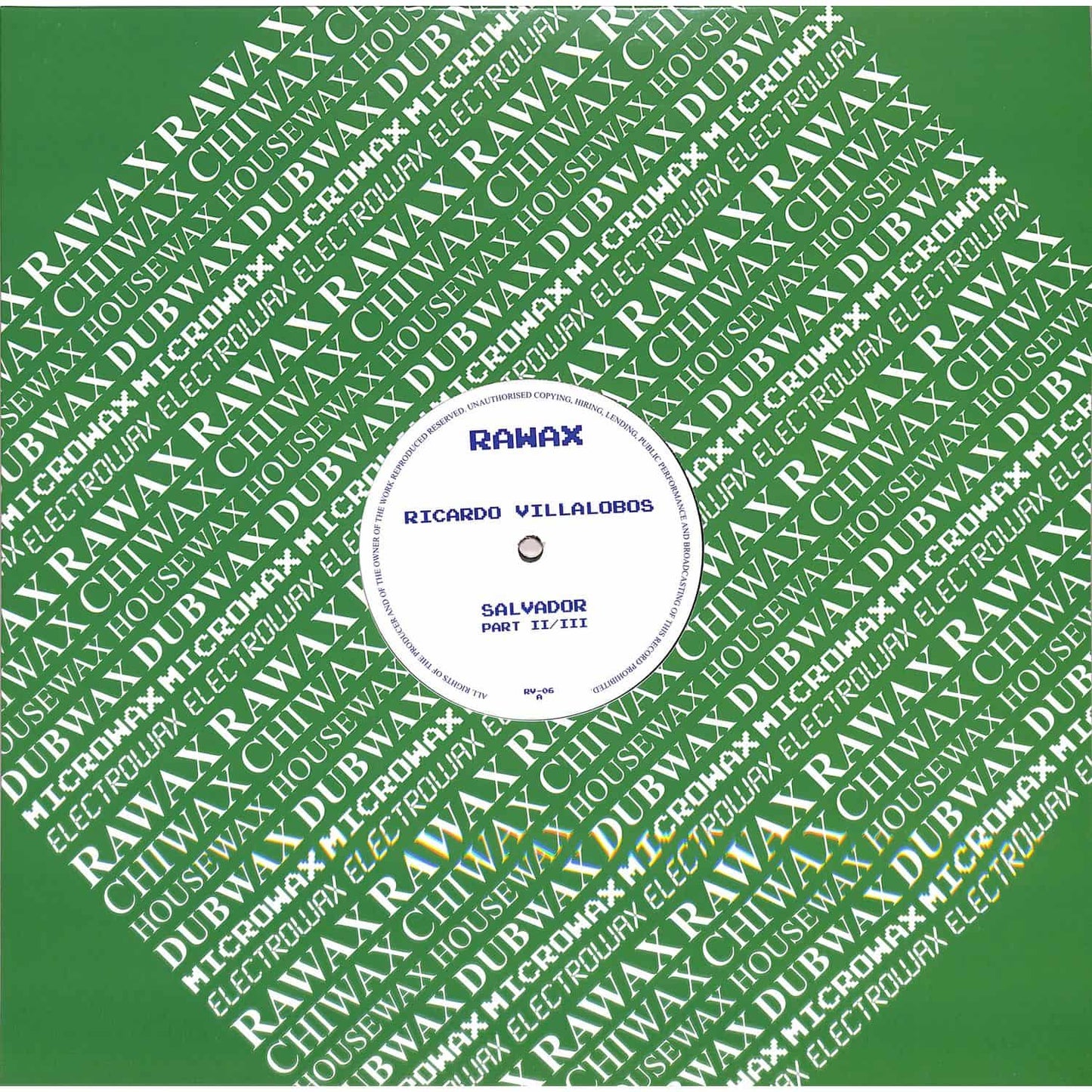 DBH vinyl record "Salvador Part II/III" by Ricardo Villalobos, front cover featuring abstract artwork and bold typography.