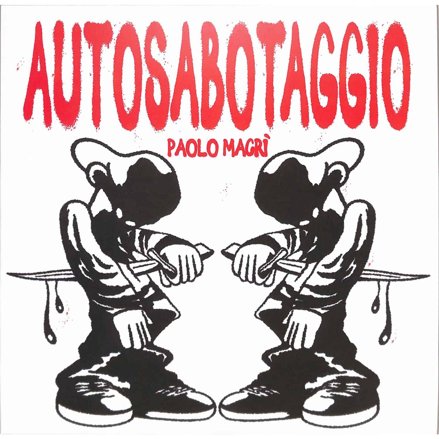 Vinyl record by Paolo Macrì titled Autosabotaggio with cover art featuring abstract design and bold typography.