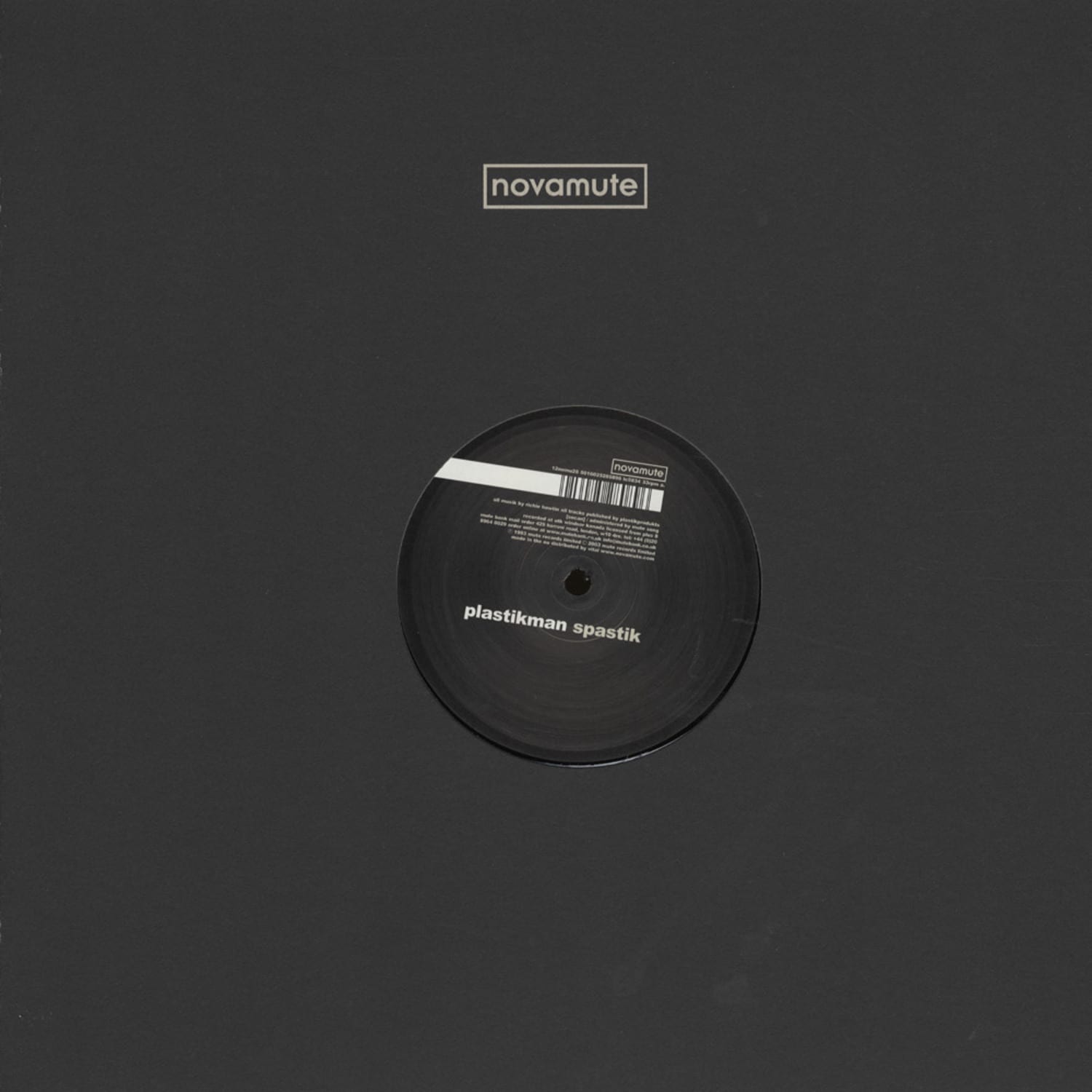 Vinyl record titled "PLASTIKMAN – SPASTIK" by Second Hand, showing the front cover artwork with bold text and vibrant colors.